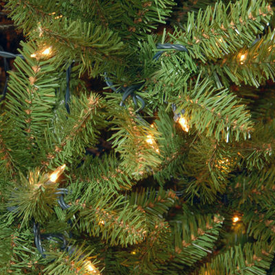 National Tree Co. Kingswood Fir Hinged Pencil / Foot Pre-Lit Fir Christmas Tree