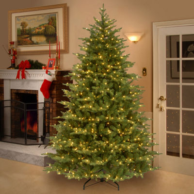 National Tree Co. Nordic Spruce Hinged 7 1/2 Foot Pre-Lit Spruce Christmas Tree