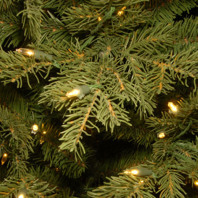 National Tree Co. Nordic Spruce Hinged 7 1/2 Foot Pre-Lit Spruce Christmas Tree