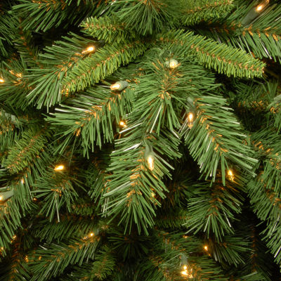 National Tree Co. Tiffany Slim Fir 9 Foot Pre-Lit Fir Christmas Tree