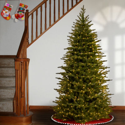 National Tree Co. Nordic Spruce Hinged 7 1/2 Foot Pre-Lit Spruce Christmas Tree