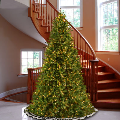 National Tree Co. Tiffany Fir 9 Foot Pre-Lit Fir Christmas Tree