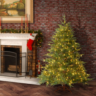 National Tree Co. Frasier Grande Hinged 6 Foot Pre-Lit Fir Christmas Tree