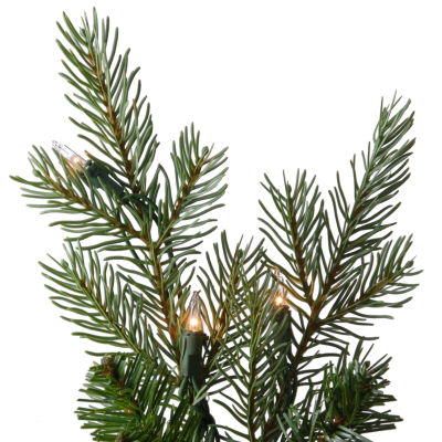 National Tree Co. Nordic Spruce Entrance 4 Foot Pre-Lit Spruce Christmas Tree