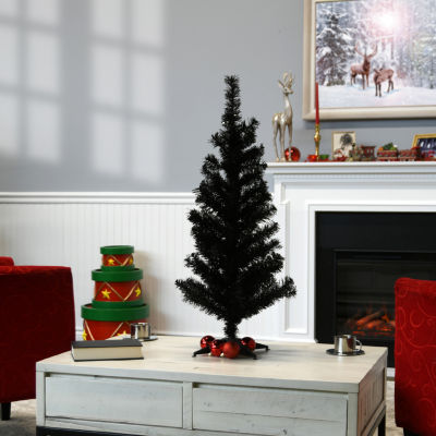 National Tree Co. Black Tinsel 3 Foot Christmas Tree