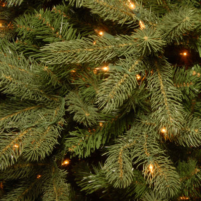 National Tree Co. Downswept Douglas Fir Hinged 4 1/2 Foot Pre-Lit Fir Christmas Tree