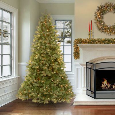 National Tree Co. Downswept Douglas Fir Hinged 7 1/2 Foot Pre-Lit Fir Christmas Tree