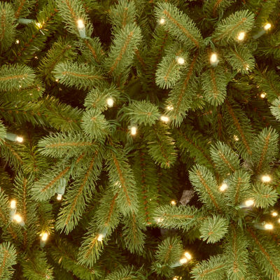 National Tree Co. Jersey Fraser Fir Hinged 7 1/2 Foot Pre-Lit Fir Christmas Tree