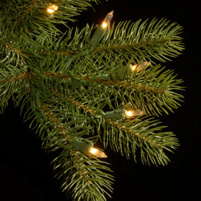 National Tree Co. Downswept Douglas Fir 4 Foot Pre-Lit Fir Christmas Tree