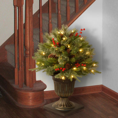 National Tree Co. Feel-Real Colonial Porch 2 Foot Pre-Lit Christmas Tree