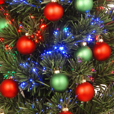 National Tree Co. Fireworks Shiny Ornament 3 Foot Pre-Lit Christmas Tree