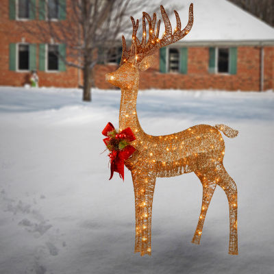 National Tree Co. Standing Reindeer Christmas Yard Art