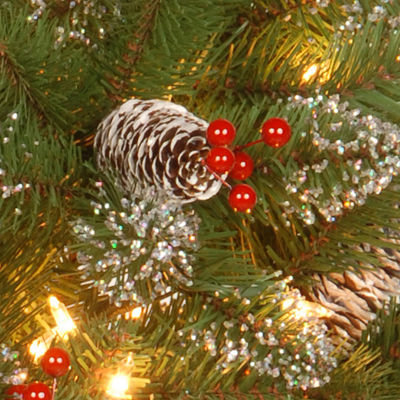National Tree Co. Glittery Mountain Spruce Wreath