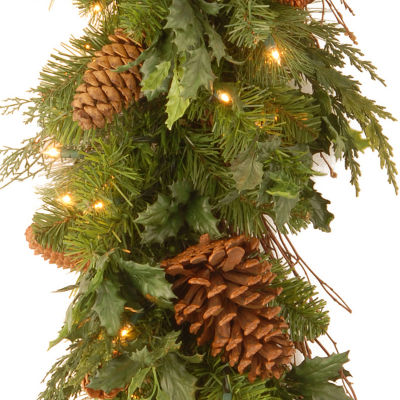 National Tree Co. Juniper Mix Pine Indoor Outdoor Christmas Garland