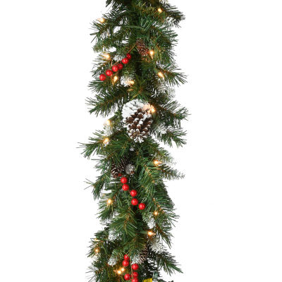 National Tree Co. Frosted Berry Indoor Outdoor Christmas Garland