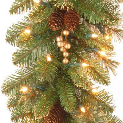 National Tree Co. Glittery Gold Pine Indoor Outdoor Christmas Garland