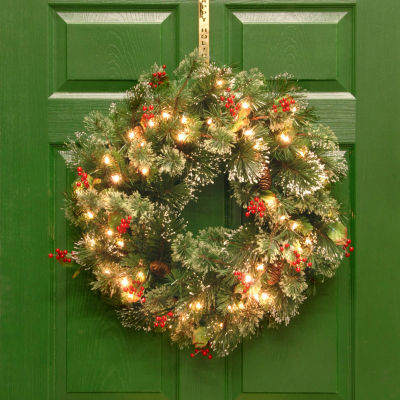 National Tree Co. Berries And Pinecones Wintry Pine Indoor Outdoor Christmas Wreath