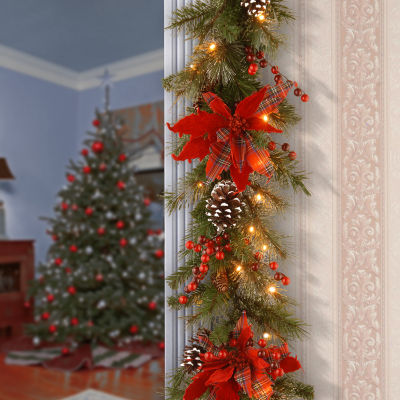 National Tree Co. Tartan Plaid Indoor Outdoor Christmas Garland