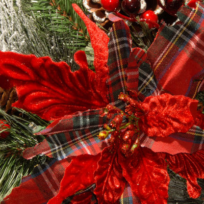 National Tree Co. Tartan Plaid Indoor Outdoor Christmas Garland