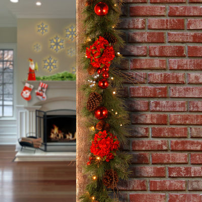 National Tree Co. Hydrangea Indoor Outdoor Christmas Garland