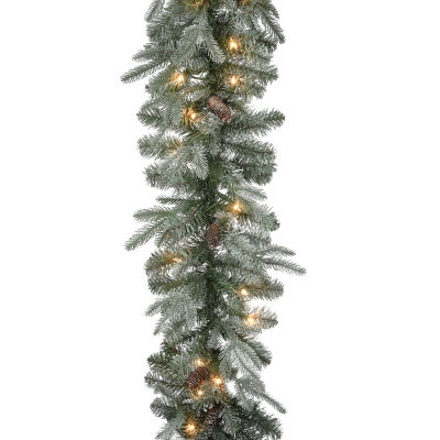 National Tree Co. Frosted Artic Spruce Feel Real Indoor Outdoor Christmas Garland