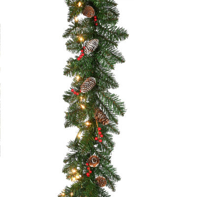 National Tree Co. Glittery Mountain Spruce Indoor Outdoor Christmas Garland