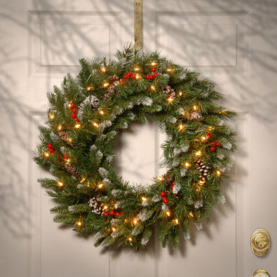 National Tree Co. Frosted Berry Indoor Outdoor Christmas Wreath