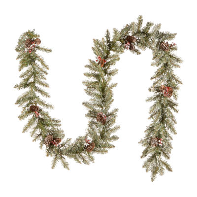 National Tree Co. Snow Splashed Dunhill  Fir Indoor Outdoor Christmas Garland