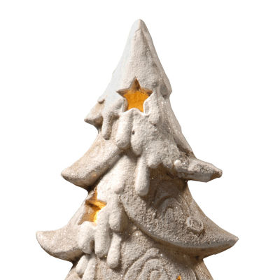 Lighted Snowy Star Tree Décor Piece