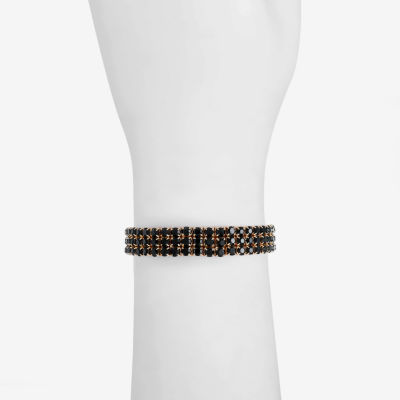 Mixit Gold Tone & Black Stretch Bracelet