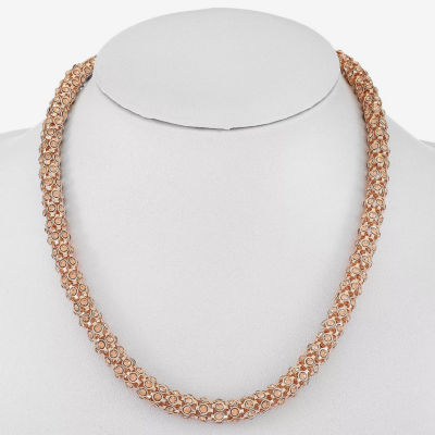 Monet Jewelry Womens Orange 18 Inch Collar Necklace