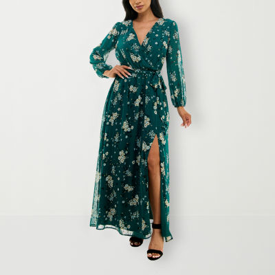 Premier Amour Floral Long Sleeve Floral Maxi Dress Hawthorn Mall