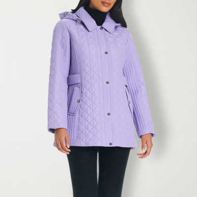 Liz Claiborne Womens Removable Hood Midweight Quilted Jacket JCPenney