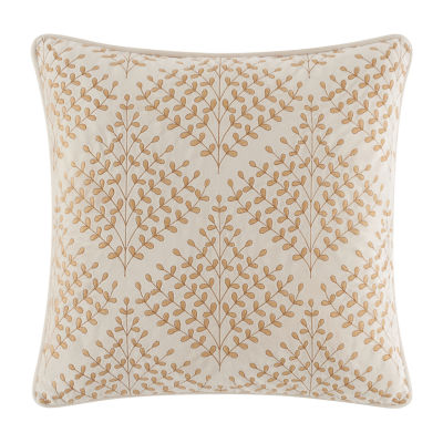 Rose Tree Emmaline Embroidered Square Throw Pillow