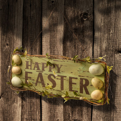 National Tree Co. 21" Happy Easter Door Hanger