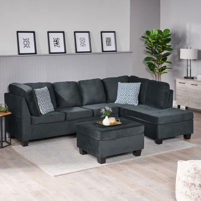 Canterbury 3-pc. Track-Arm Tufted Sectional