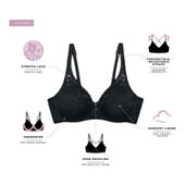 HACI Women's Front Closure Posture Bra Full Coverage Back Support Wireless  Comfy Unpadded - ShopStyle