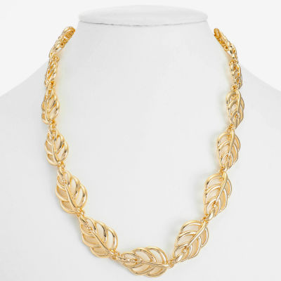 Liz Claiborne Leaf 17 Inch Casted Collar Necklace