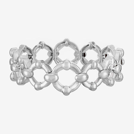 Liz Claiborne Open Stretch Bracelet, One Size, Silver