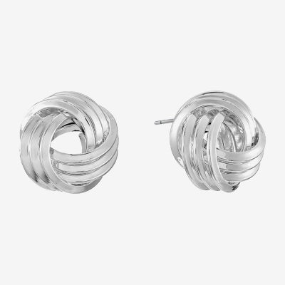 Monet Jewelry Knot Button 14mm Stud Earrings