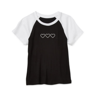 Thereabouts Little & Big Girls Round Neck Short Sleeve Graphic T-Shirt