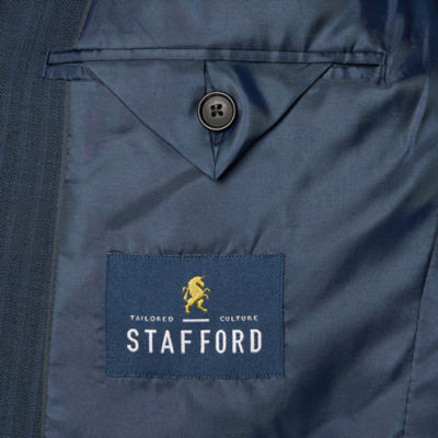 Stafford Coolmax All Season Ecomade Mens Stretch Fabric Classic Fit Striped Suit Jacket