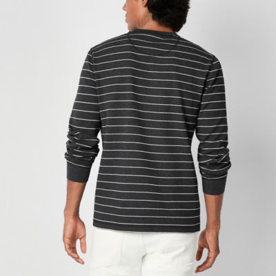 U.S. Polo Assn. Thermal Striped Mens Long Sleeve Classic Fit Henley Shirt