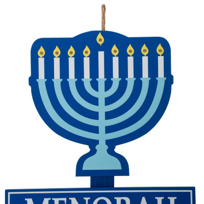 Glitzhome 3.5ft.H Wooden Hanukkah Yard Art