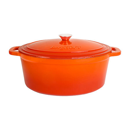 BergHOFF Neo Cast Iron 8 Oval Casserole Dish, One Size, Orange