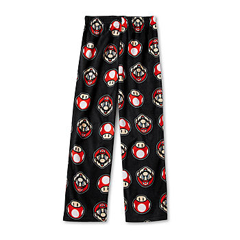 Little & Big Boys Super Mario Fleece Pajama Pants, Color: Red