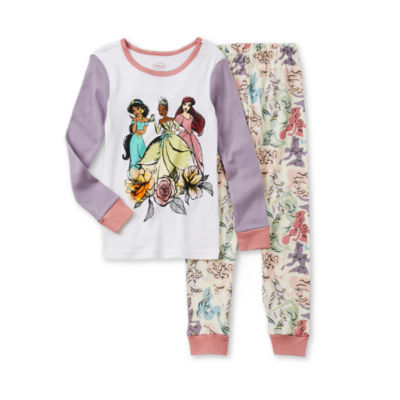 Disney Collection Little & Big Girls 2-pc. Princess Pajama Set, Color ...