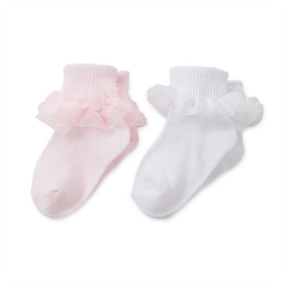 Piper & Jax Baby Girls Pair Crew Socks