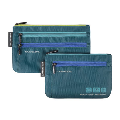 Travelon World Travel Essentials Set of 2 Currency and Passport Organizers