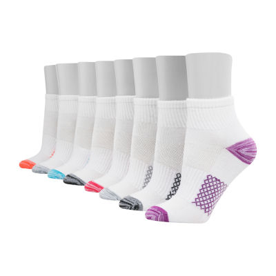 Hanes Cool Comfort Breathable 8 Pair Quarter Ankle Socks Womens